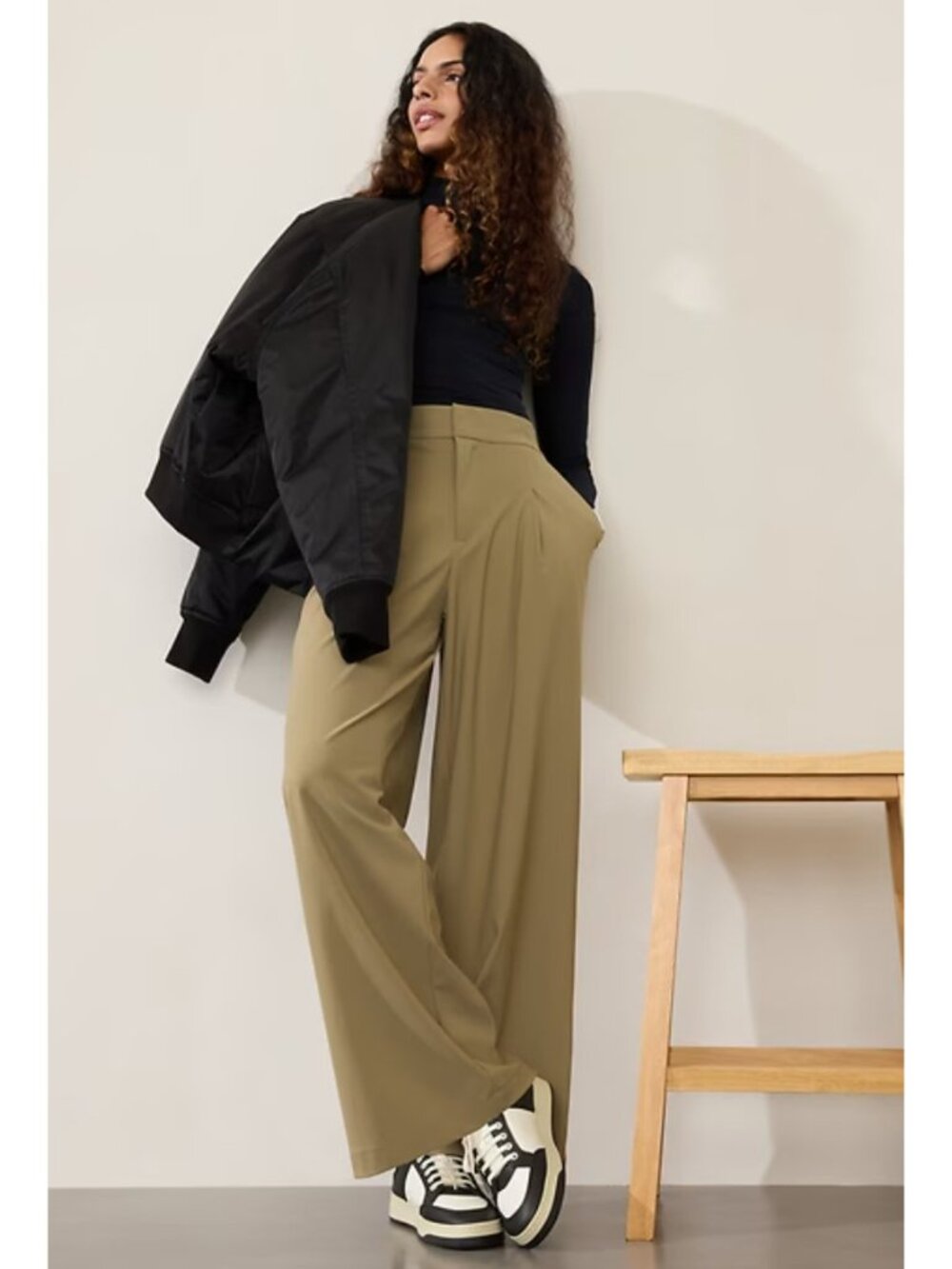 New Athleta Size 8 Pinnacle Trouser Olive Branch Green Regular